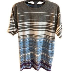 Billabong Men’s Multicolor Striped Short Sleeve T-Shirt Size Large